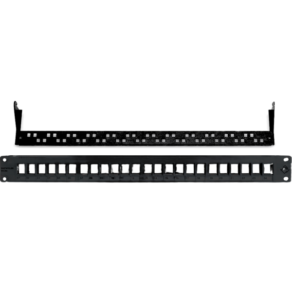 Patch panel 24 porte 1U Nero