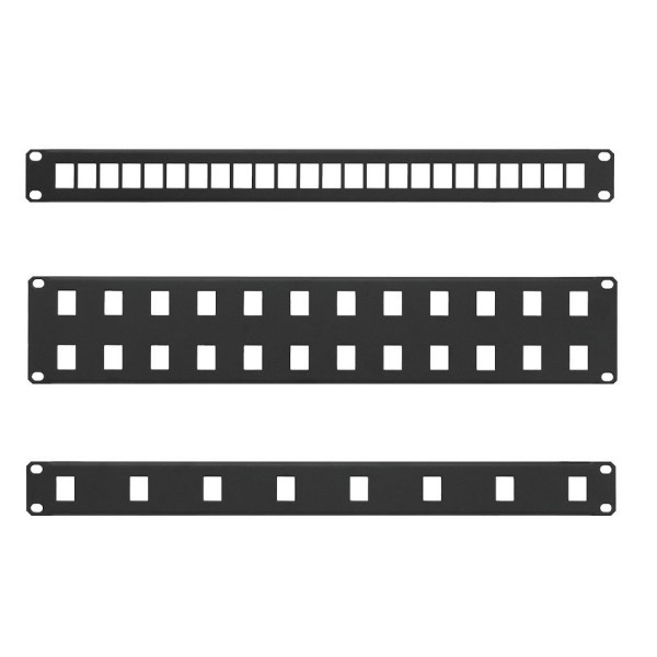 Patch panel vuoto per RJ-STP 8 posizioni 1U Nero