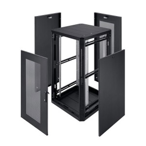 Armadio Pavim. Ant. Post. Rete 800xP1000 46U Nero