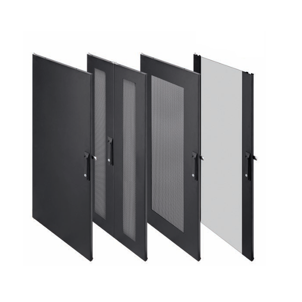 Porta frontale vetro per 600 24U Nero