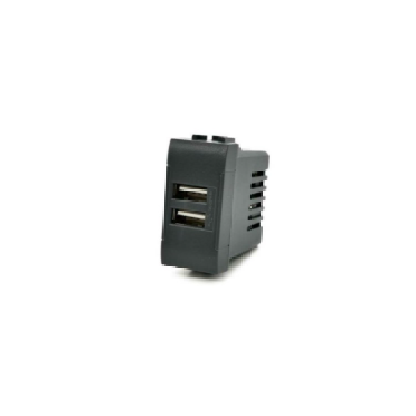 Doppia Presa Usb 2A T1 ART 821N Nero