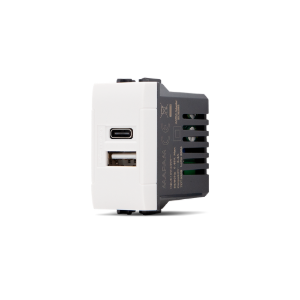 Presa USB 2.4A A+C T1 ART 833B Bianco