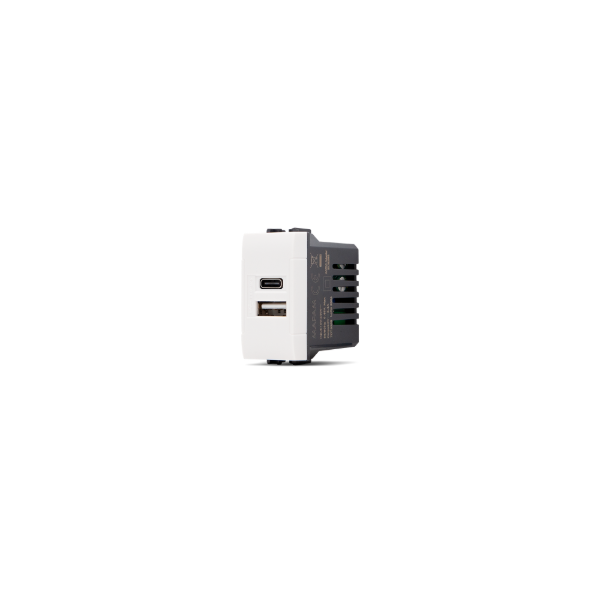 Presa USB 2.4A A+C T1 ART 833B Bianco
