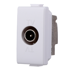 Presa TV Passante T2 GEM 634B Bianco