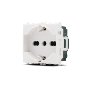 Presa Schuko Unel 2.0 T2 GEM 615B Bianco