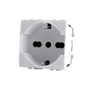 Presa Schuko Unel T1 ART 814B Bianco