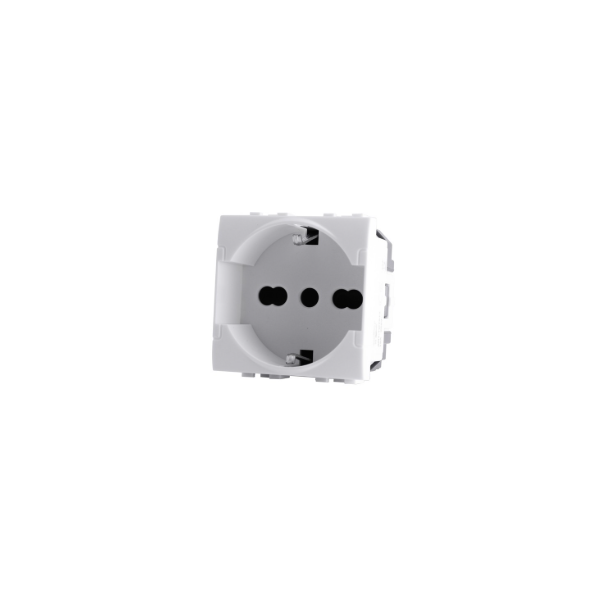 Presa Schuko Unel T1 ART 814B Bianco